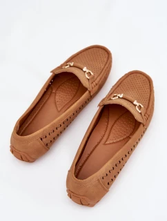 Dámske perforované mokasíny so zdobením Kaydance - ťavia farba