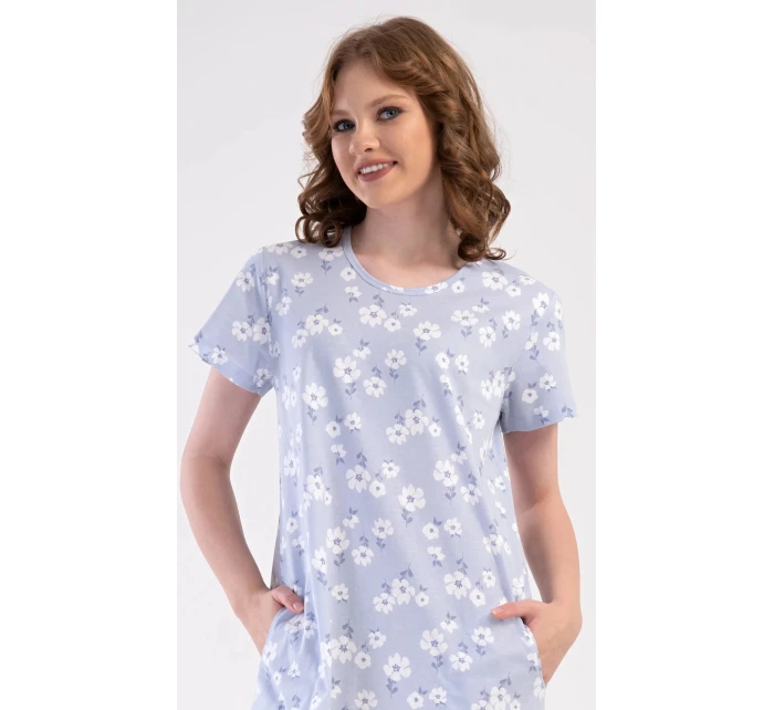 Dámske šaty Nature home modro-biele - Vienetta Dámske šaty Nature home modro-biele - Vienetta