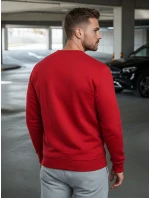 Pánska hladká červená mikina FashionStreet BX3867 Pánska hladká červená mikina FashionStreet BX3867