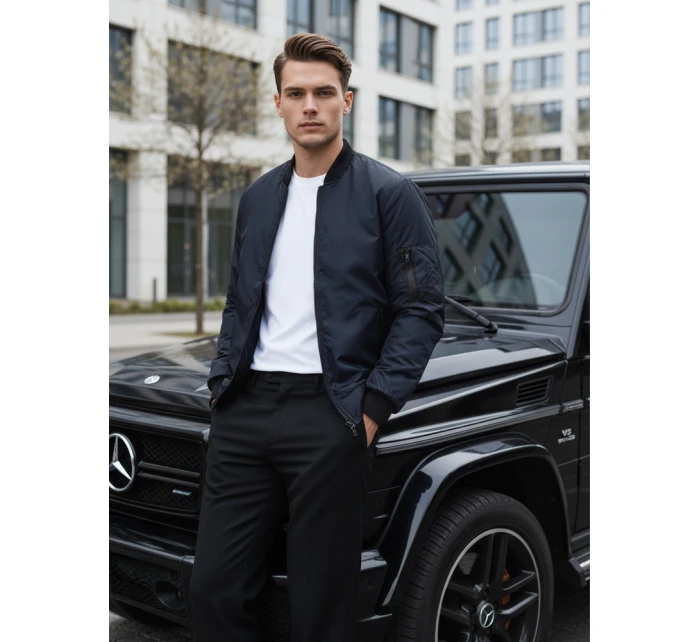 FashionStreet tmavomodrá pánska bunda bomber TX4424