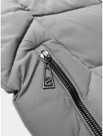 Tmavo šedá dámska zimná plus size bunda do polovice stehien S'west (B8306-70) Tmavo šedá dámska zimná plus size bunda do polovice stehien S'west (B8306-70)