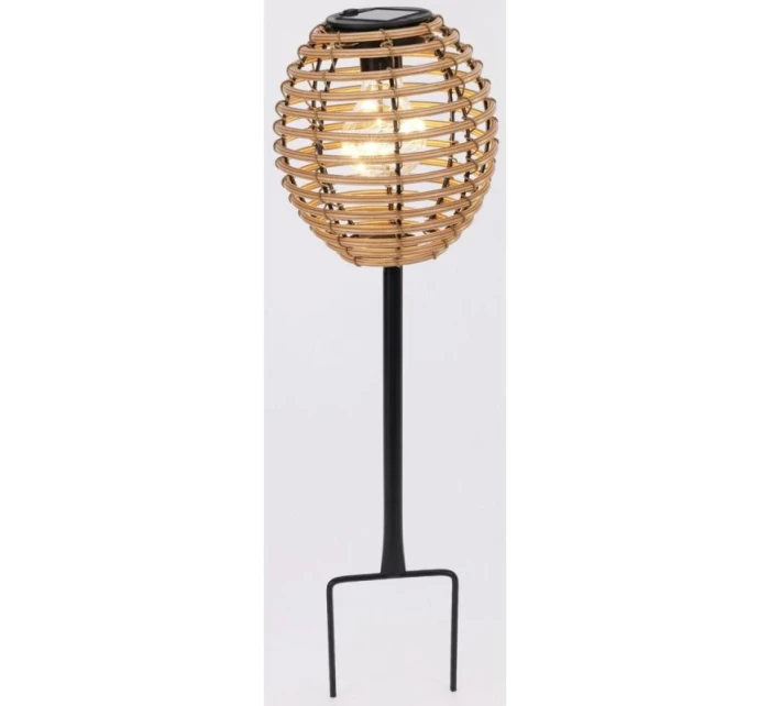 SOLÁRNA GUĽOVÁ LAMPA RATAN HNEDÁ PROGARDEN