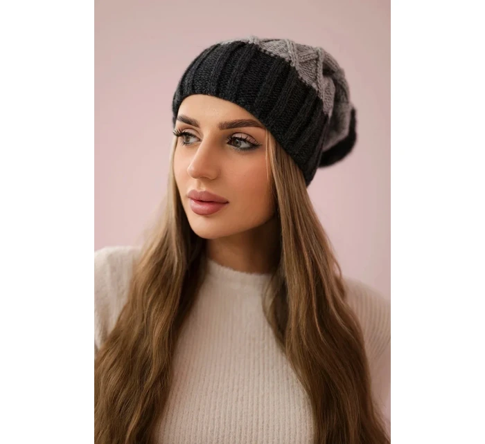 Milano fleecová čiapka K203 svetlo šedá + grafitová