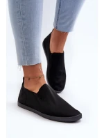 Damskie Tenisówki Trampki Slip-On Czarne Lovinia