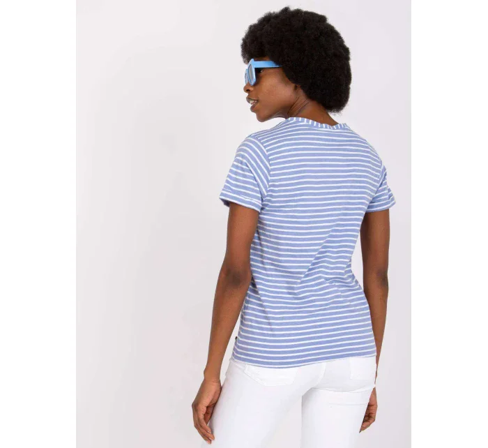 Tričko D16054M02431A bielej a modrej Tričko D16054M02431A bielej a modrej