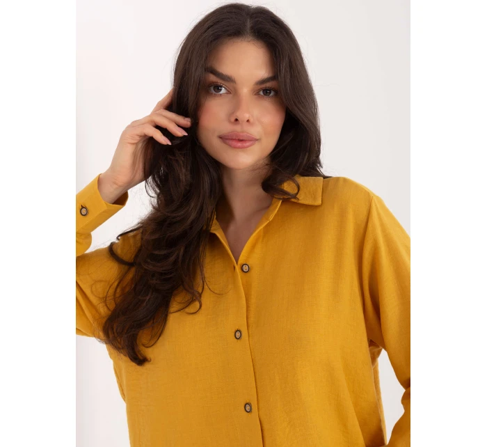 Košeľa LK KS 510109.70 tmavo žltá