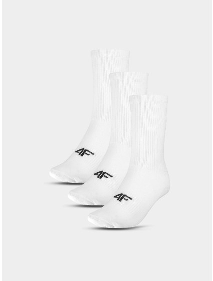 Pánske voľnočasové členkové ponožky (3balenia) 4F - biele