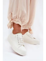 Dámské tenisky na platformě z ECO kůže Big Star – bílé Dámské tenisky na platformě z ECO kůže Big Star – bílé