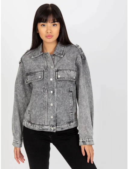 Dámska džínsová bunda EM KR H1830.88 Šedé džínsy - Cimini