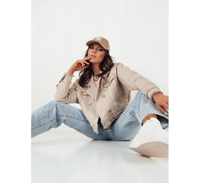 Dámská džínová bunda béžová Dstreet model 21972710 - FashionStreet