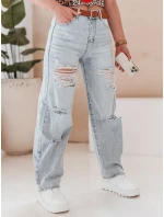 Dámské džínové kalhoty s páskem blue Dstreet model 21988285 - FashionStreet