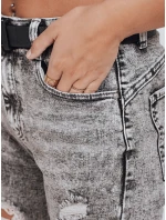 Dámske push up džínsy s dierami sivé FashionStreet UY2780