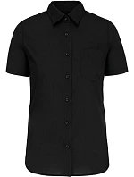 K Popelínová halenka s krátkým rukávem 20.K black model 22510164 - Kariban K Popelínová halenka s krátkým rukávem 20.K black model 22510164 - Kariban