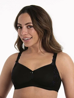 Suzette mäkké podprsenky s kosticami 5256 čierna - RosaFaia