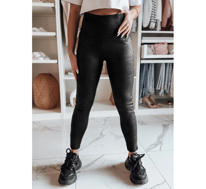 Dámské voskované legíny s vysokým pasem black Dstreet model 21982100 - FashionStreet