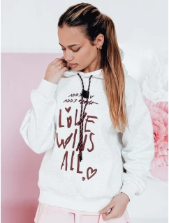 Dámska oversize mikina LOVEWILL sivá FashionStreet BY1468