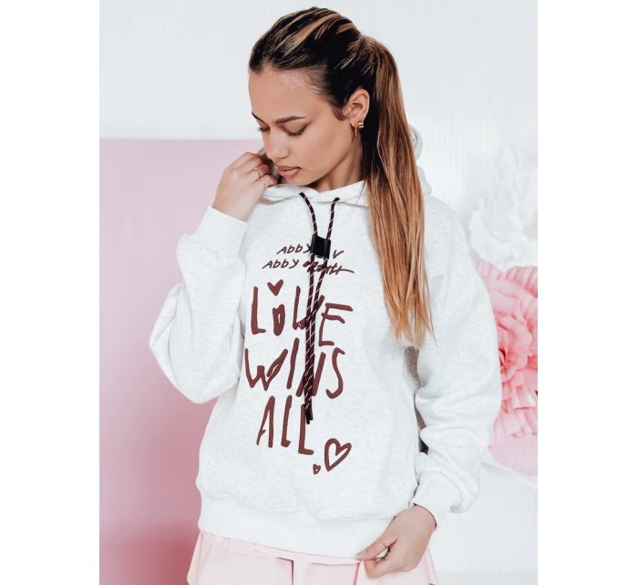 Dámska oversize mikina LOVEWILL sivá FashionStreet BY1468