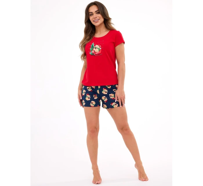 Cornette 628/432 Teddy 2 cr/r Vianočné dámske pyžamo S-2XL