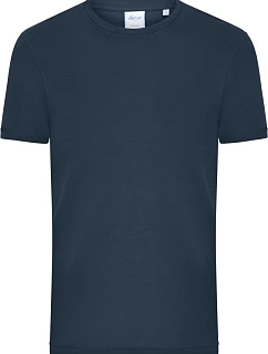 Pánské bio tričko s jemným žebrováním 02. navy model 22446048 - Daiber