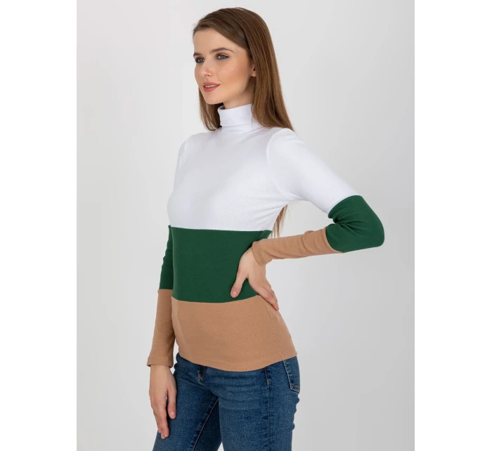 Dámska blúzka RV BZ 8465 1.08P biela zelená - FPrice