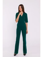 S377 Peplum overal - zelený