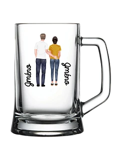 Personalizovaný pivný pohár s párom