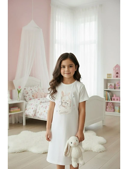 Dětské dívčí tričko model 22106632 Spací 3 kr/r 122128 - Cornette