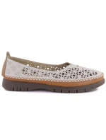 Dámská kožená prolamovaná šedá polobotka Sergio model 22021861 - LEONE