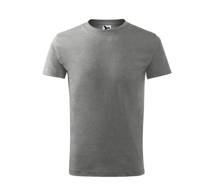 Tričko Basic Jr model 18688519 tmavě šedá melanžová - Malfini Tričko Basic Jr model 18688519 tmavě šedá melanžová - Malfini