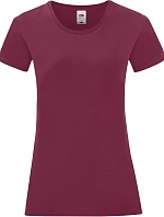 Fruit of the Loom Lady-Fit Iconic 150 T Dámske tričko 16.1432 bordová