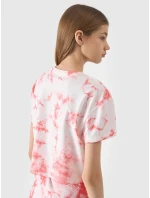 Dievčenské tričko s potlačou 4F - viacfarebné