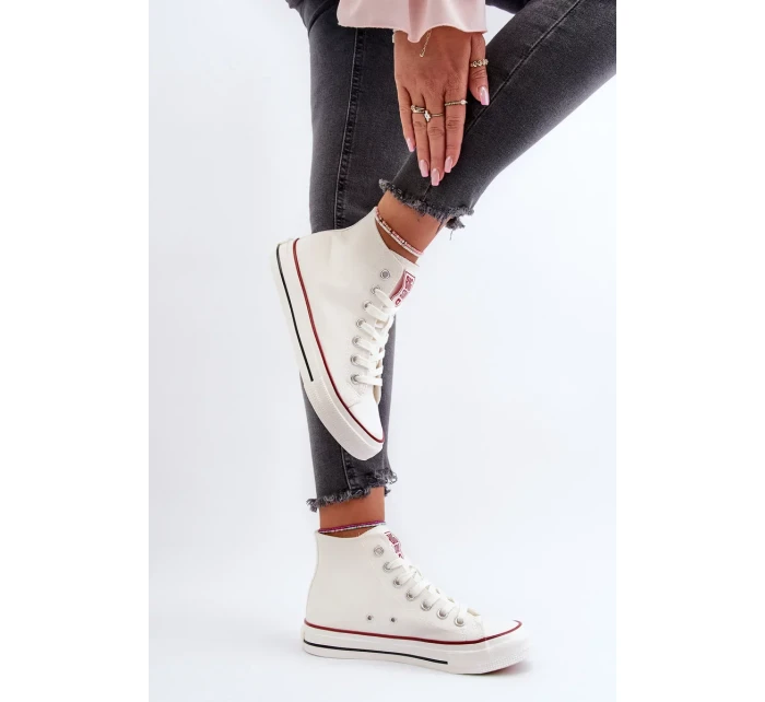 Dámske vysoké tenisky Big Star White