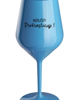 DON'T BREAK! - modrý nerozbitný pohár na víno 470 ml