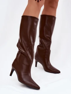 Dámske topánky na podpätku CLS-573 Burgundy - Joalice Paris