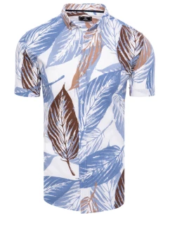 Pánské bílé tričko s krátkým rukávem Dstreet model 21969115 - FashionStreet