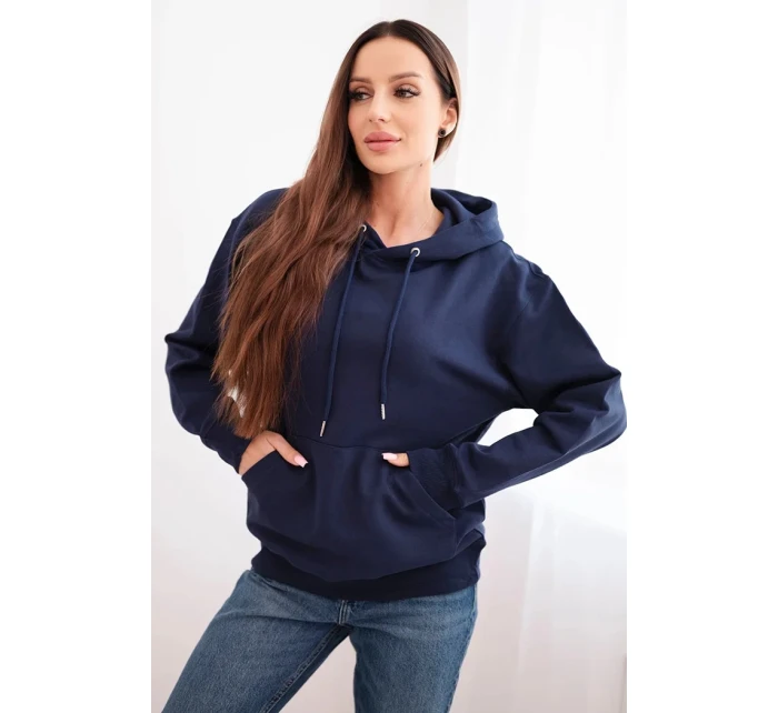 Dámska mikina s kapucňou a klokaním vreckom modrá Dámska mikina s kapucňou a klokaním vreckom modrá