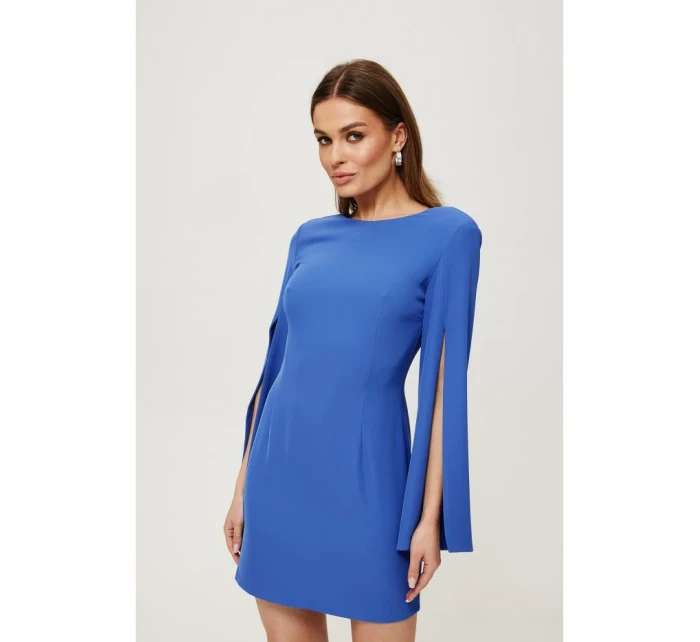 K190 Mini šaty s delenými rukávmi - modré K190 Mini šaty s delenými rukávmi - modré
