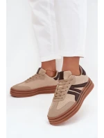 Semišové tenisky na platforme - béžové Corynelle Semišové tenisky na platforme - béžové Corynelle