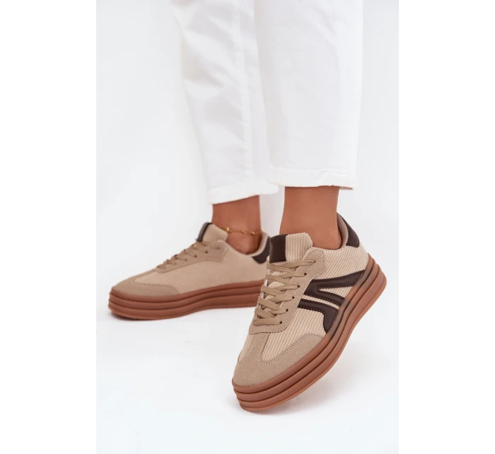 Semišové tenisky na platforme - béžové Corynelle Semišové tenisky na platforme - béžové Corynelle