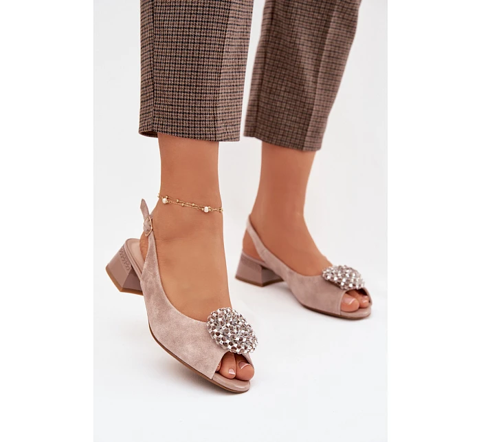 Sandále na podpätku model 225955 Krok vo veľkom štýle