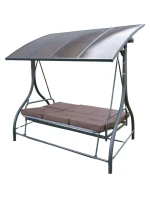 3-MIESTNA ZÁHRADNÁ HOJDAČKA 194X120X173CM ZOSIA S POLYKARBONÁTOVOU STRIEŠKOU 3-MIESTNA ZÁHRADNÁ HOJDAČKA 194X120X173CM ZOSIA S POLYKARBONÁTOVOU STRIEŠKOU