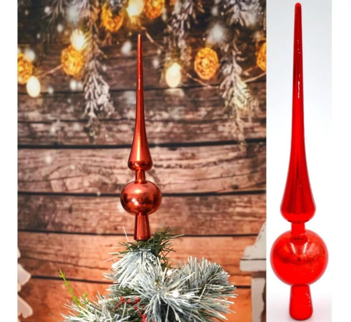 VRCHOL VIANOČNÉHO STROMČEKA 25 CM VYSOKÝ ČERVENÝ