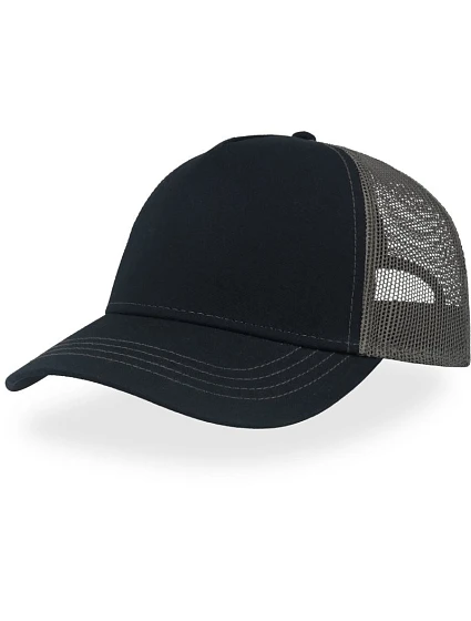 Atlantis Headwear Rapper Canvas-S 5-panelová truckerová čiapka 33.0234 tmavomodrá/tmavošedá Atlantis Headwear Rapper Canvas-S 5-panelová truckerová čiapka 33.0234 tmavomodrá/tmavošedá