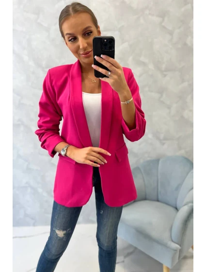 Bunda s chlopňou elegantná fuchsiová