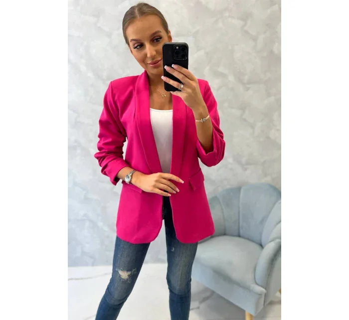 Bunda s chlopňou elegantná fuchsiová