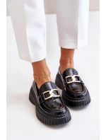 model 21673783 Lakované Polobotky Mokasíny Dámské Z Přírodní Kůže Tmavě Zelené - Zazoo