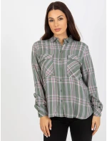 Blúzka D70039Z11082A khaki farba