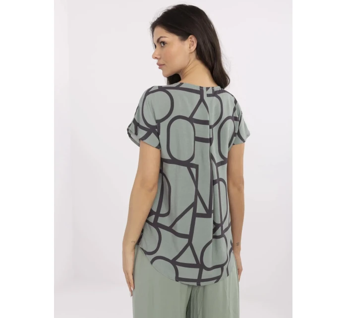 Blúzka D73771M11171D khaki farba