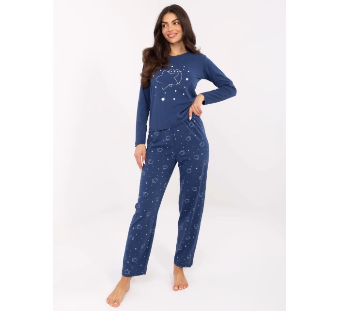DU PI FP 005.61 tmavomodré pyžamo DU PI FP 005.61 tmavomodré pyžamo