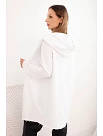 Dámsky sveter bez zapínania 35687 biely - Kesi